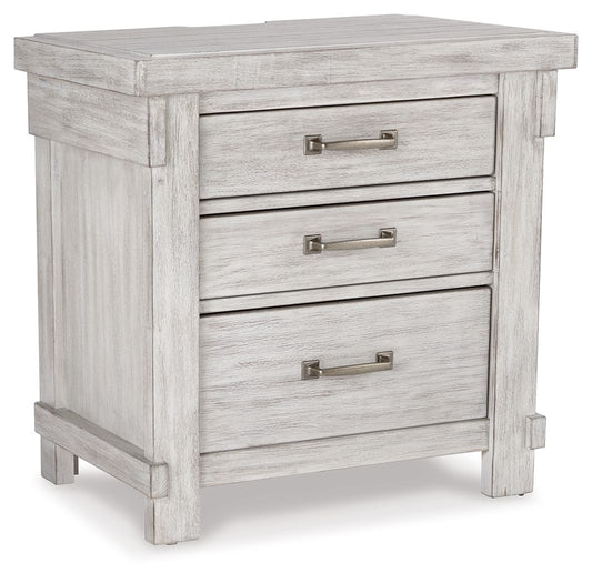 Brashland - White - Three Drawer Night Stand