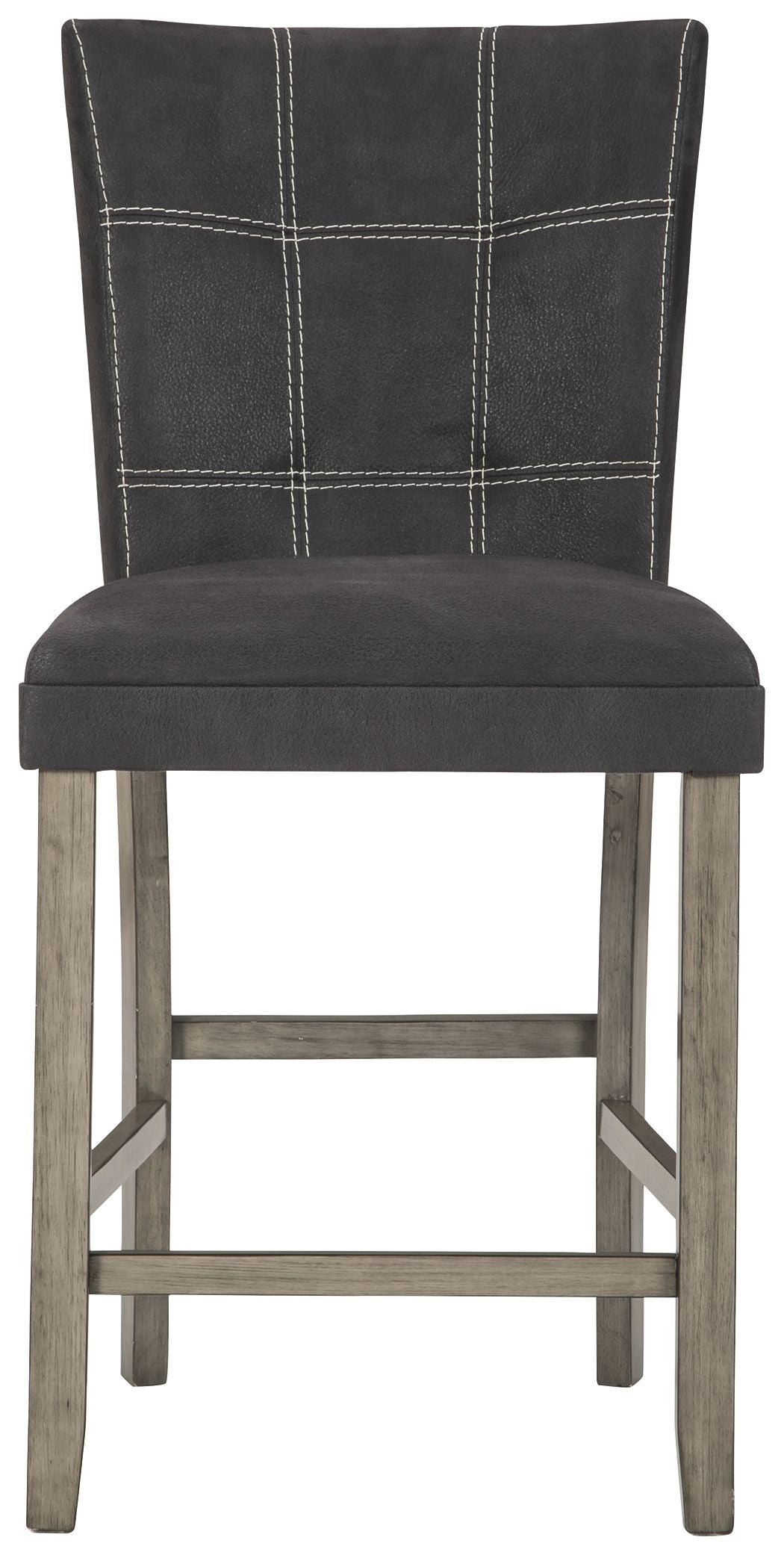 Dontally - Black / Gray - Upholstered Barstool (Set of 2)