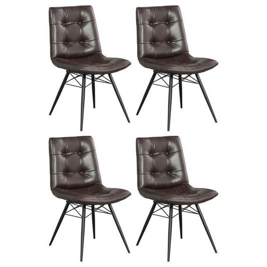 Aiken - Upholstered Tufted Side Chairs (Set of 4) - Brown