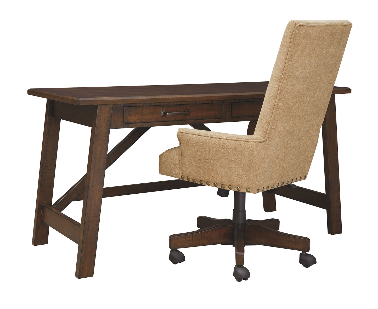Baldridge - Rustic Brown - Home Office Large Leg Desk