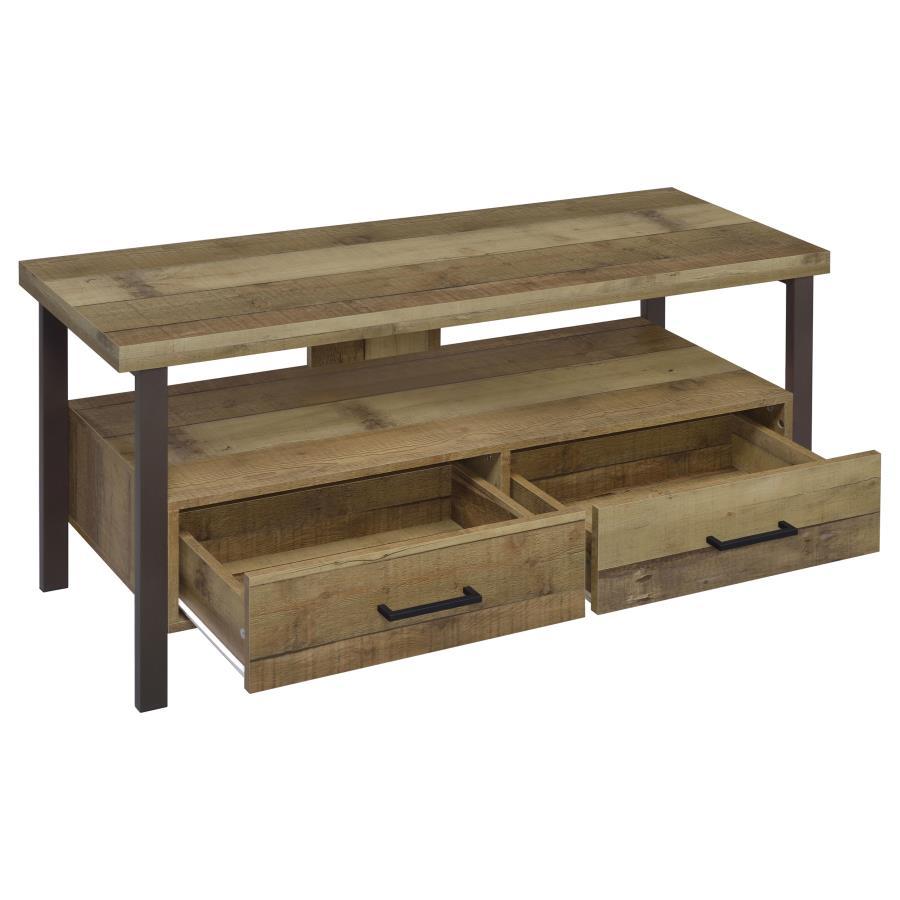 Ruston - 3-drawer Weathered Pine TV Console