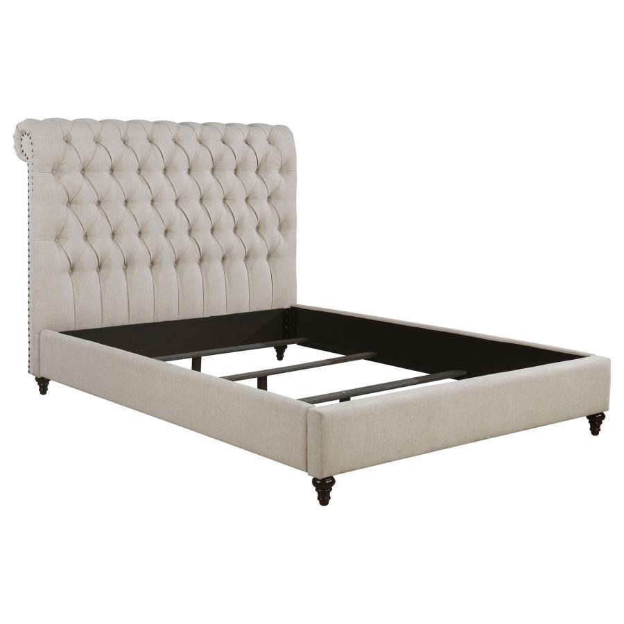 Devon - Tufted Upholstered Queen Headboard - Beige