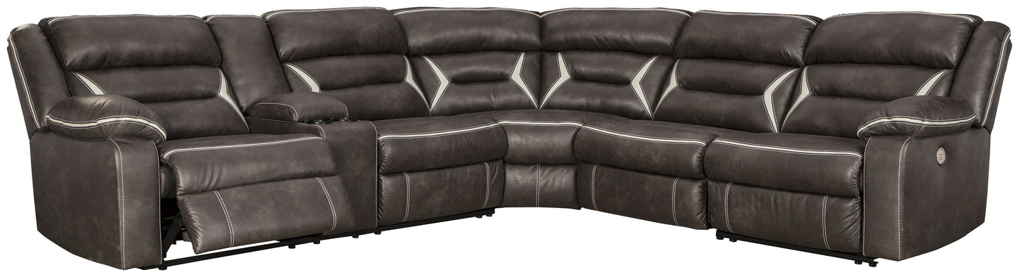 Kincord - Midnight - 5 Pc. - Left Arm Facing Power Sofa With Console 4 Pc Sectional, Rocker Recliner