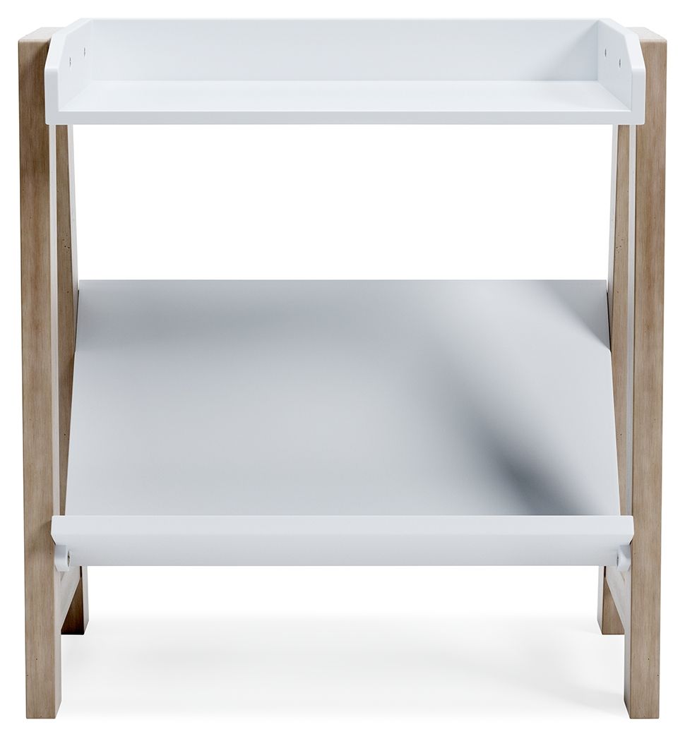 Blariden - White / Tan - Small Bookcase