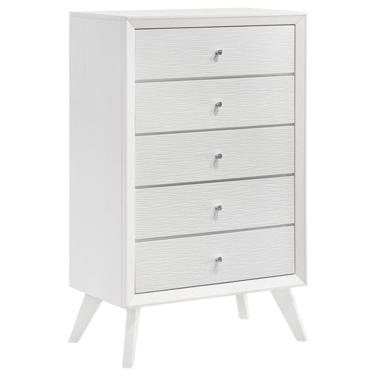 Janelle - 5-Drawer Chest - White