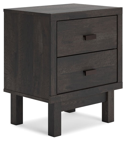 Toretto - Charcoal - Two Drawer Night Stand