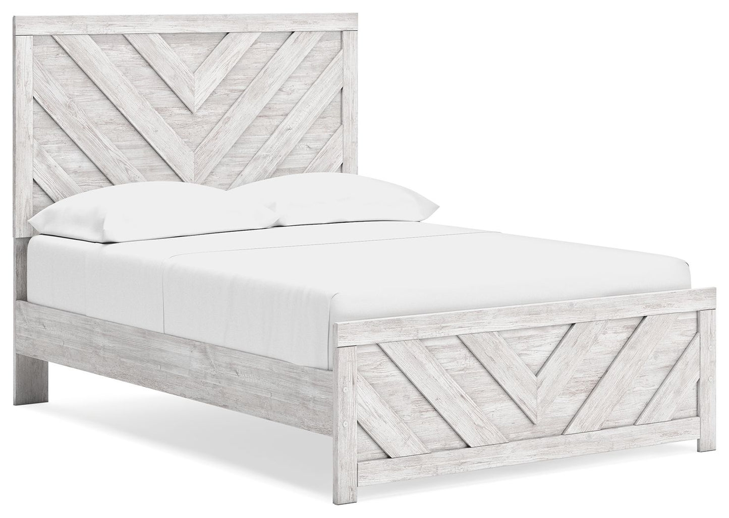 Cayboni - Whitewash - Full Panel Bed