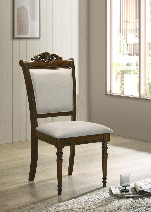 Side Chair (Set of 2) - Gray And Chestnut
