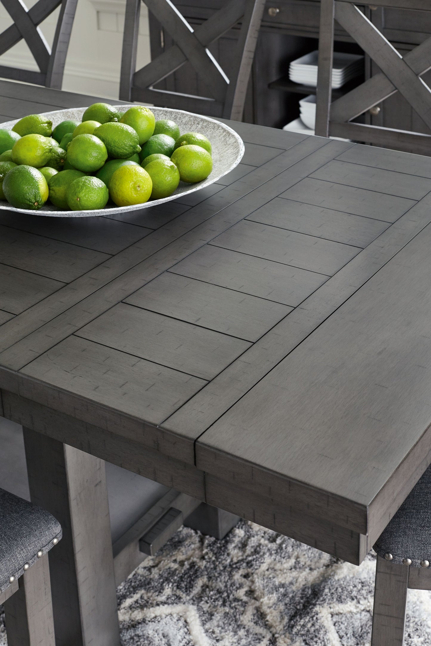 Myshanna - Gray - Rect Dining Room Ext Table