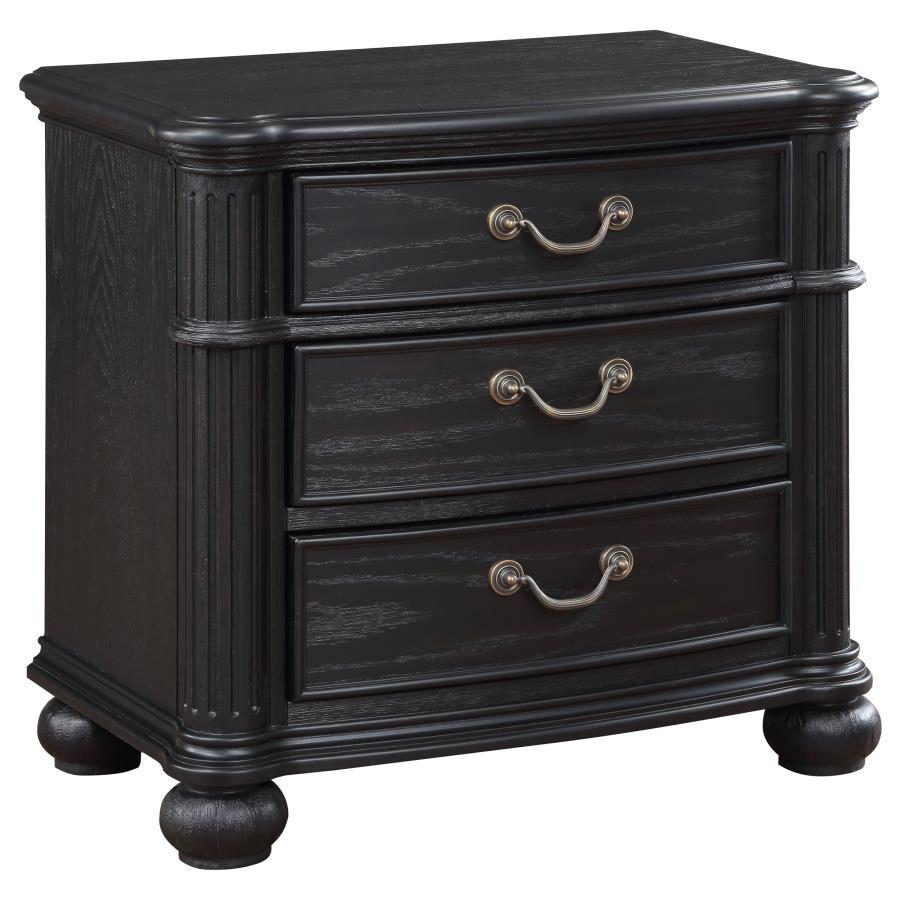 Nightstand - Black - Wood