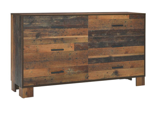 Sidney - 6-Drawer Dresser - Rustic Pine