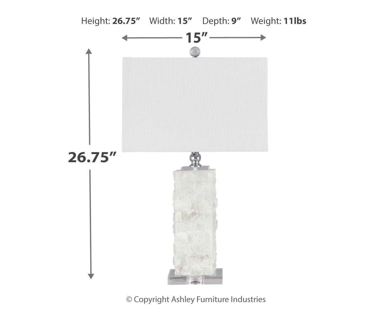 Malise - White - Alabaster Table Lamp