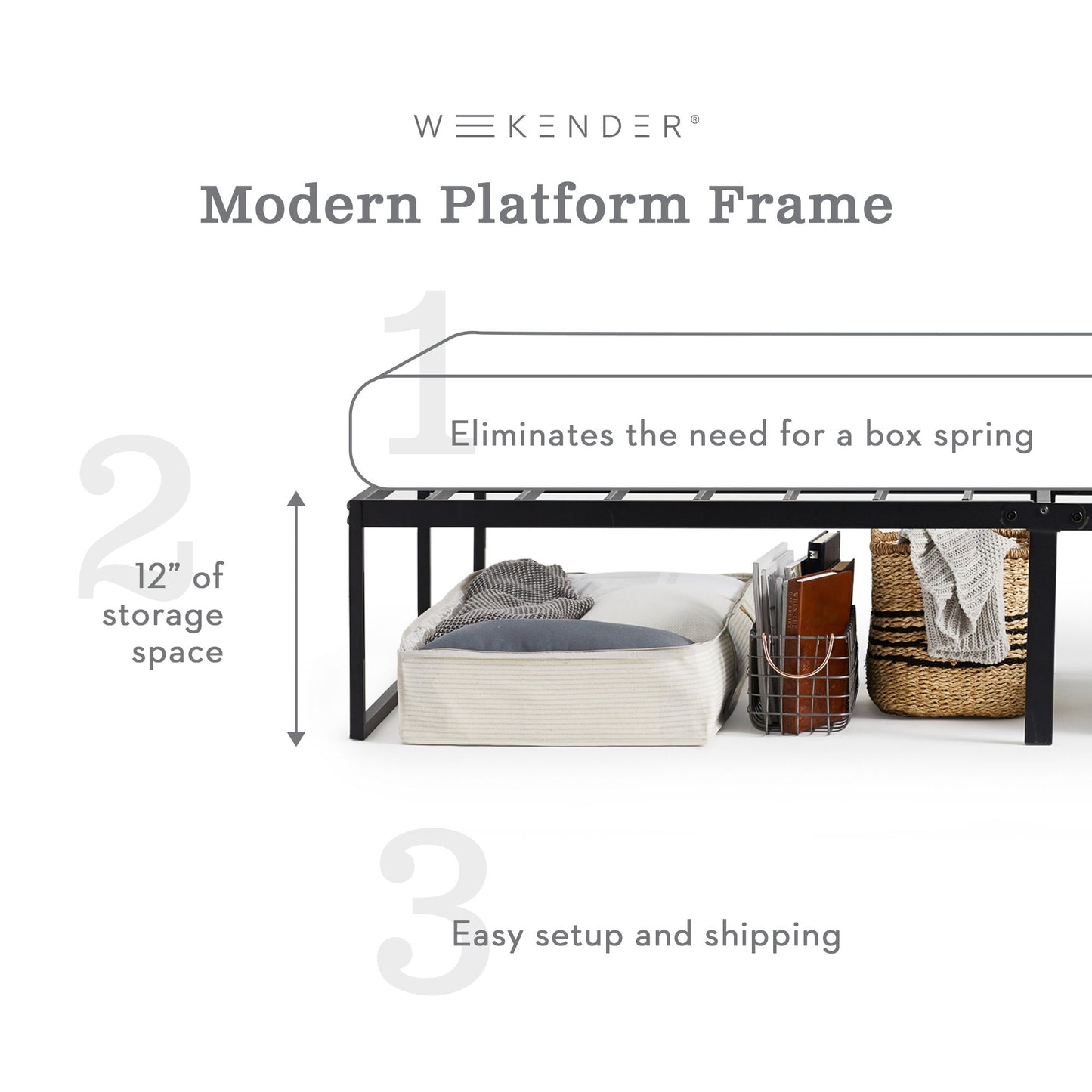 Modern - Platform Bed Frame - Twin
