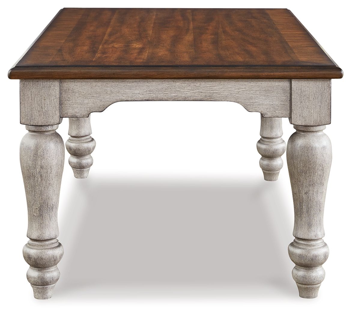 Lodenbay - Antique Gray / Brown - Rectangular Cocktail Table