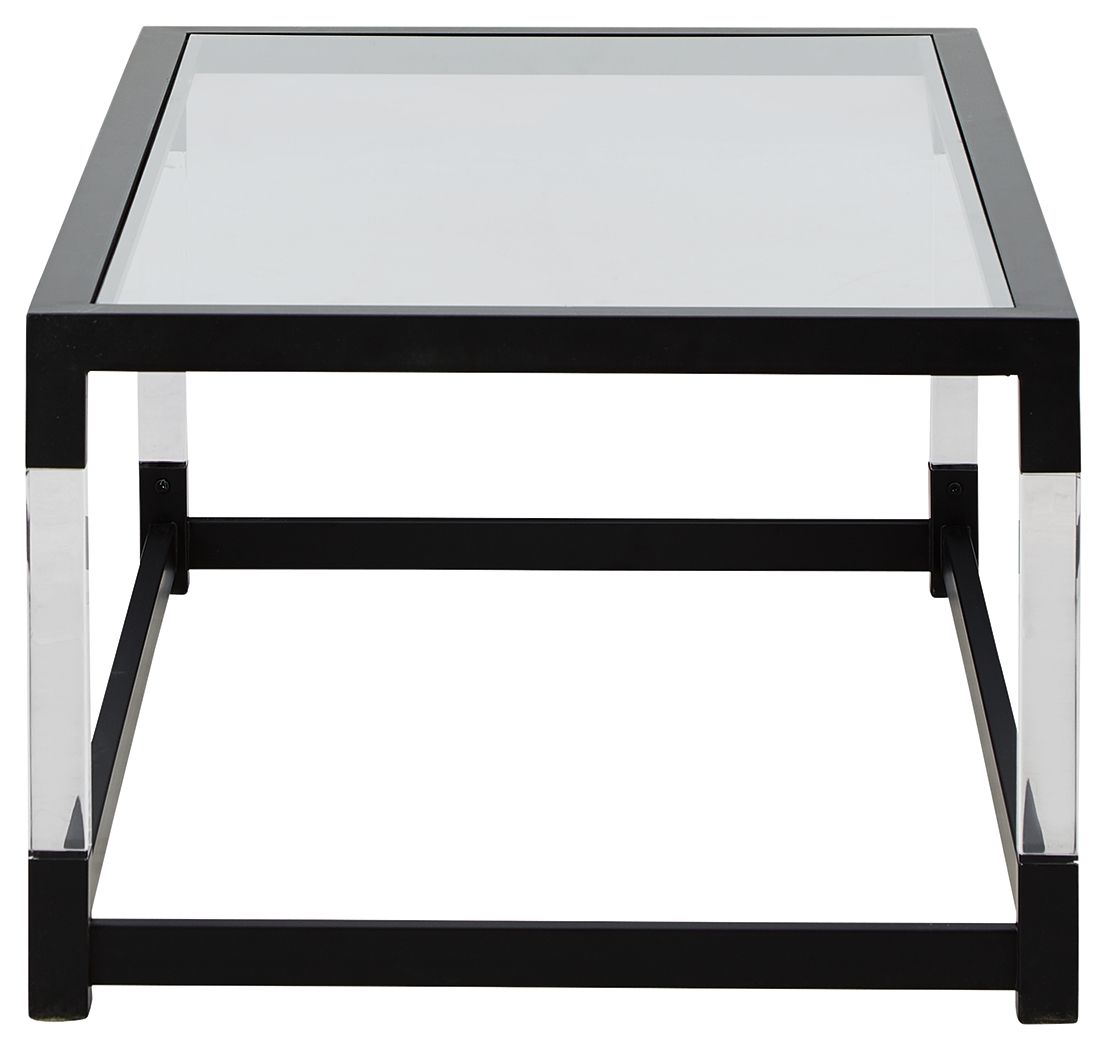 Nallynx - Metallic Gray - Rectangular Cocktail Table