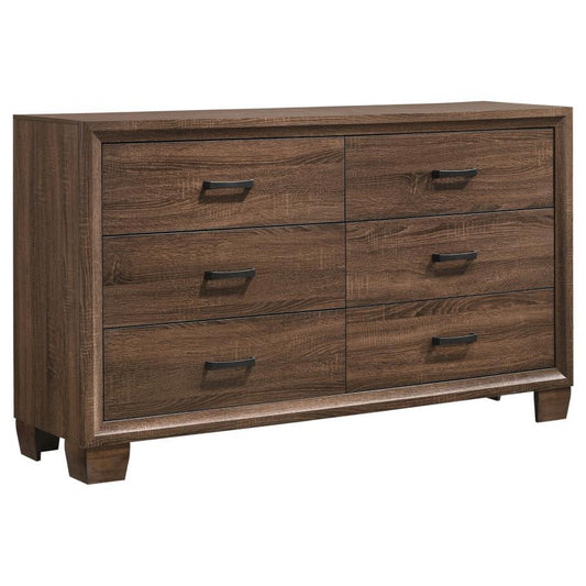 Brandon - 6-Drawer Dresser - Medium WArm - Brown