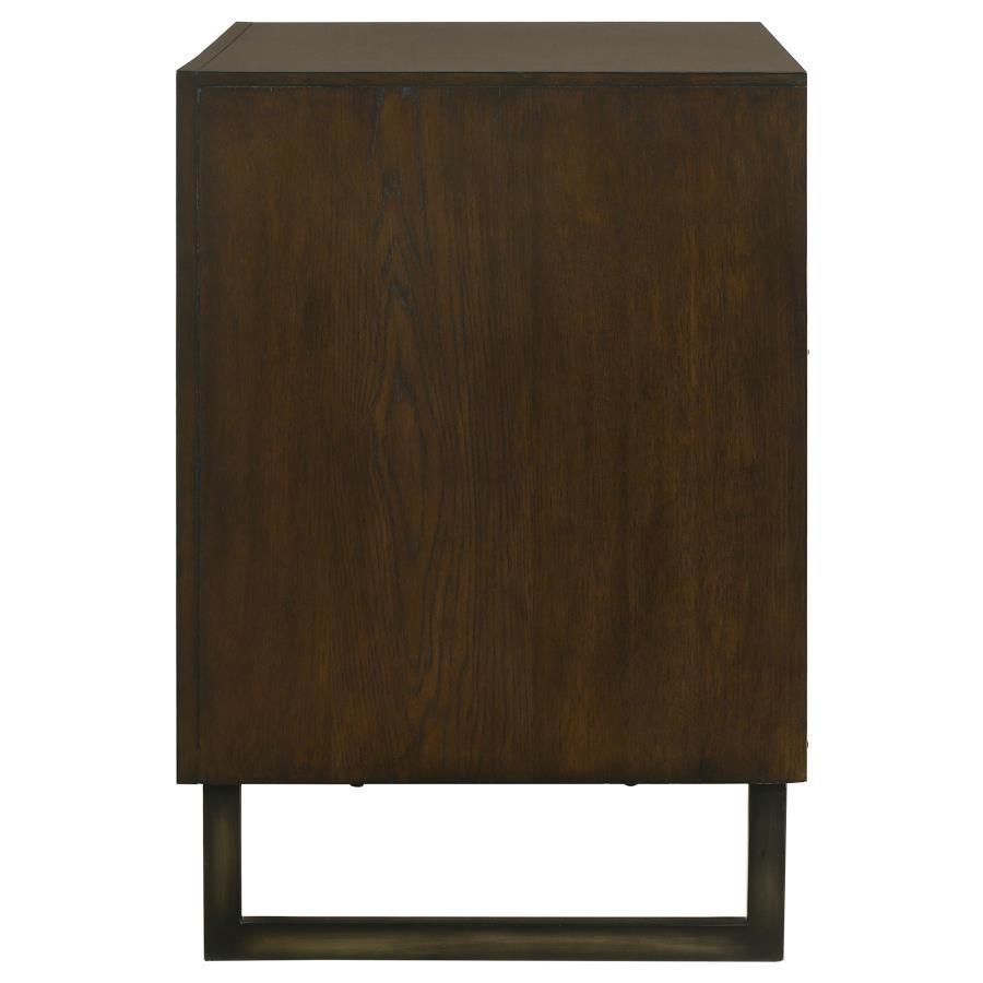 Marshall - 4-Drawer File Cabinet - Dark Walnut and Gunmetal