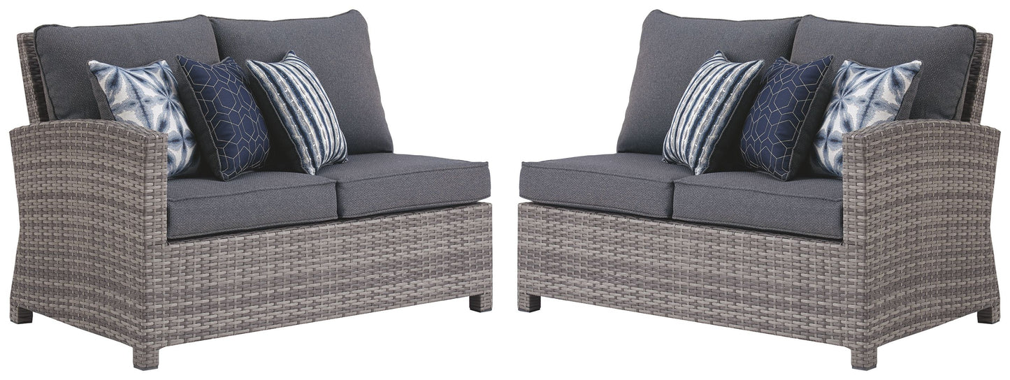 Salem - Gray - Raf/laf Loveseat W/Cush (Set of 2)