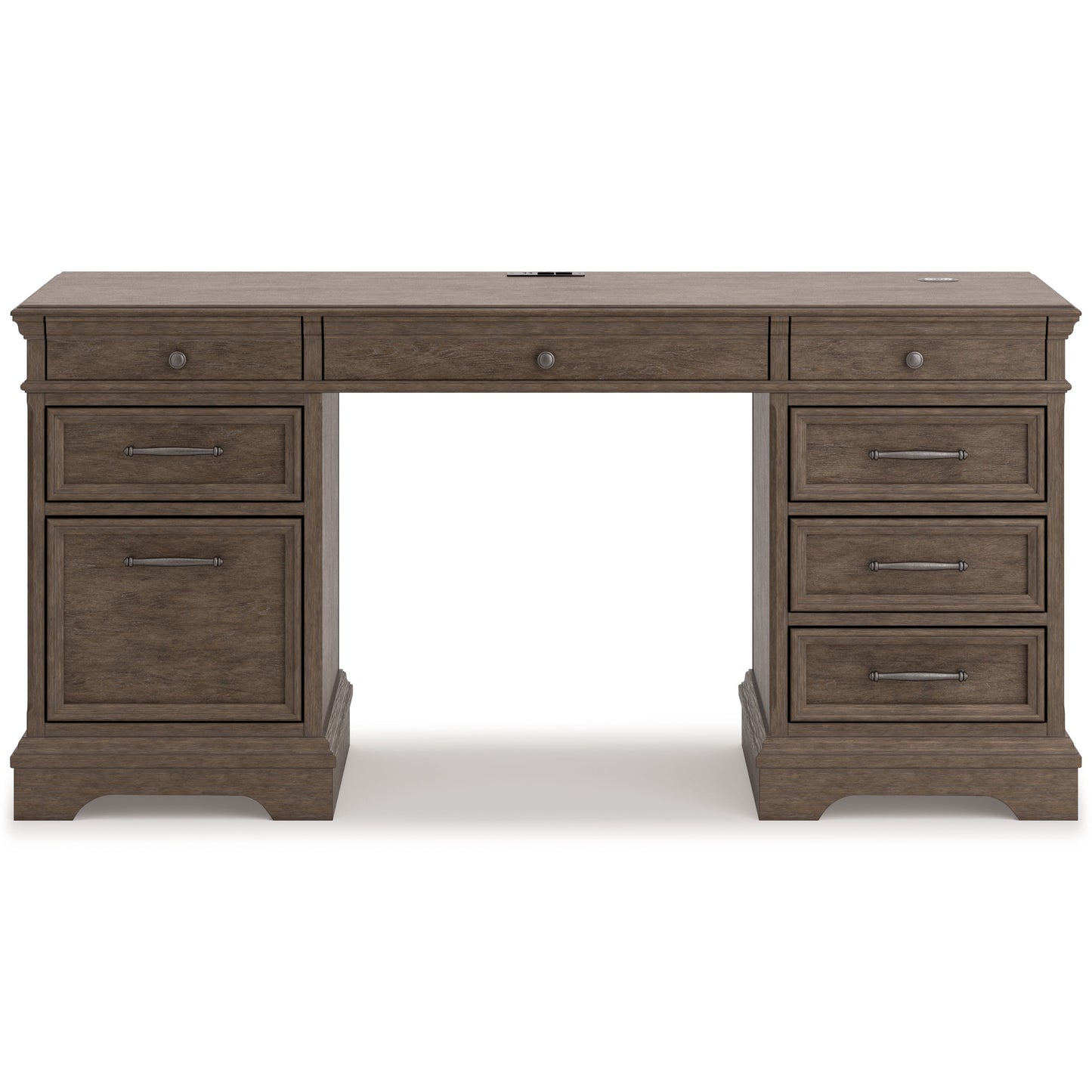 Janismore - Weathered Gray - Credenza With Eight Drawers