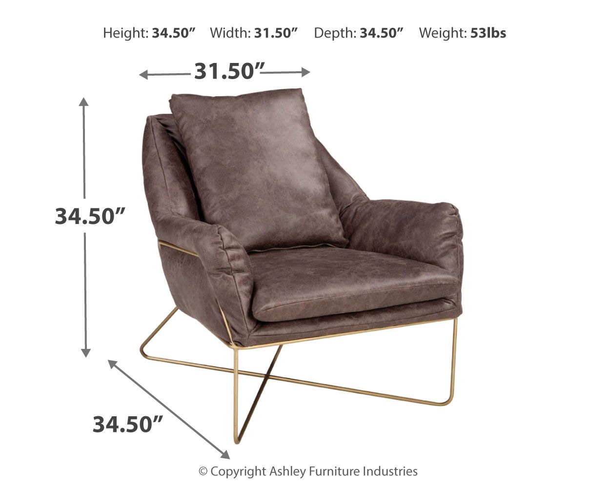 Crosshaven - Dark Gray - Accent Chair
