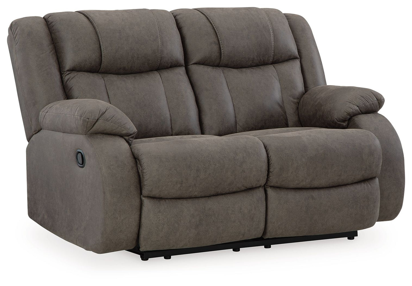 First Base - Gunmetal - 3 Pc. - Reclining Sofa, Reclining Loveseat, Rocker Recliner