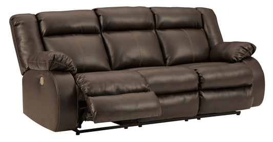 Denoron - Chocolate - Reclining Power Sofa