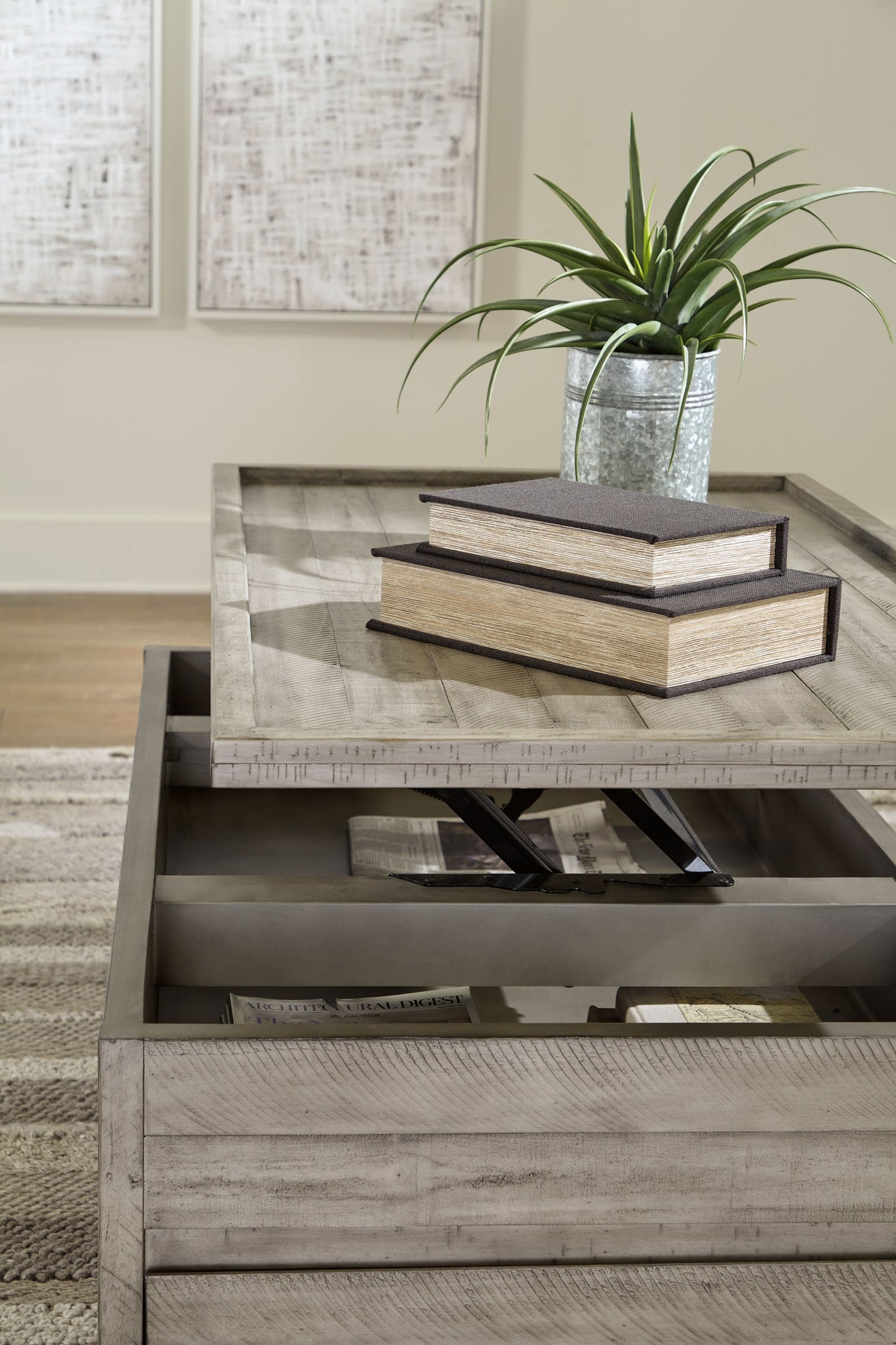 Naydell - Gray - Lift Top Cocktail Table