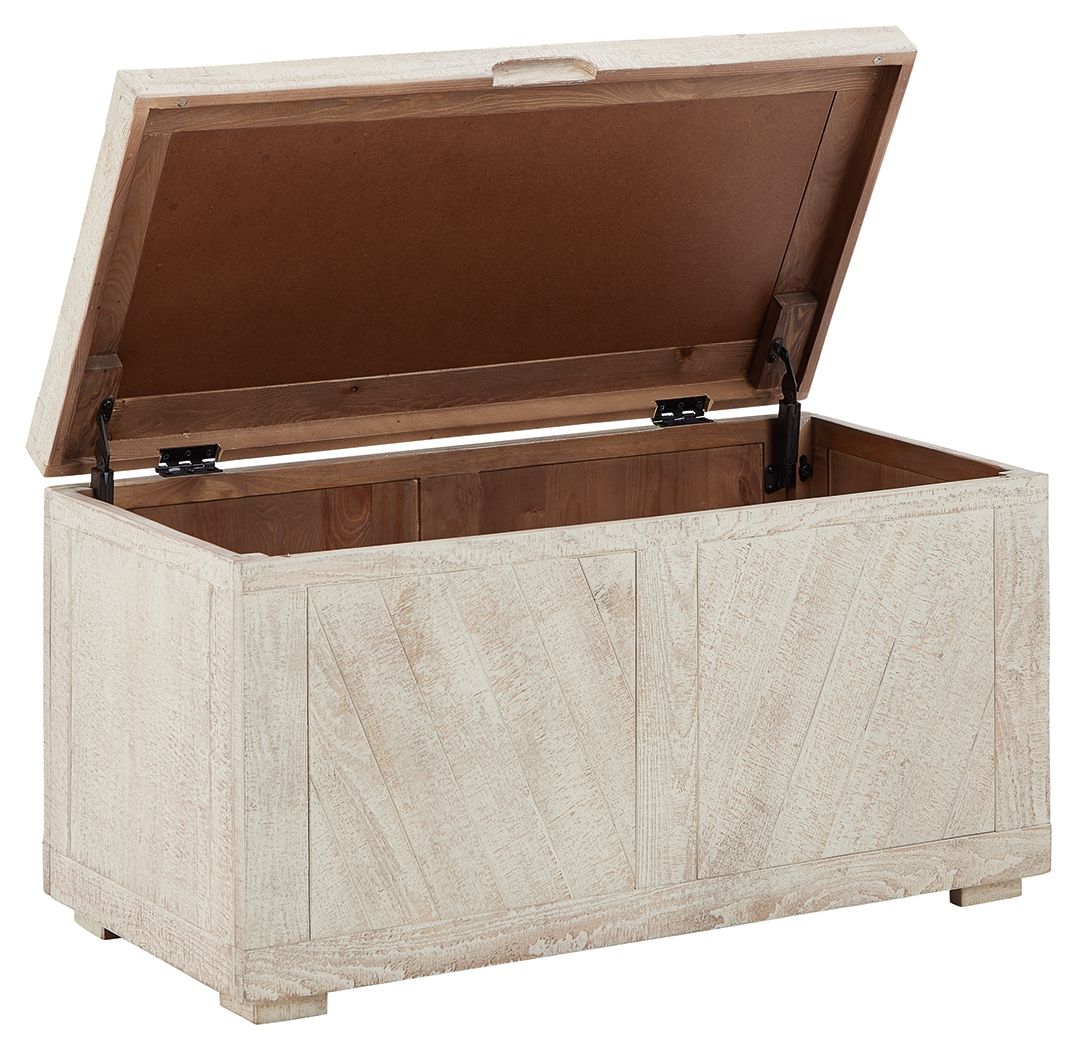 Ryker - Distressed White - Storage Trunk