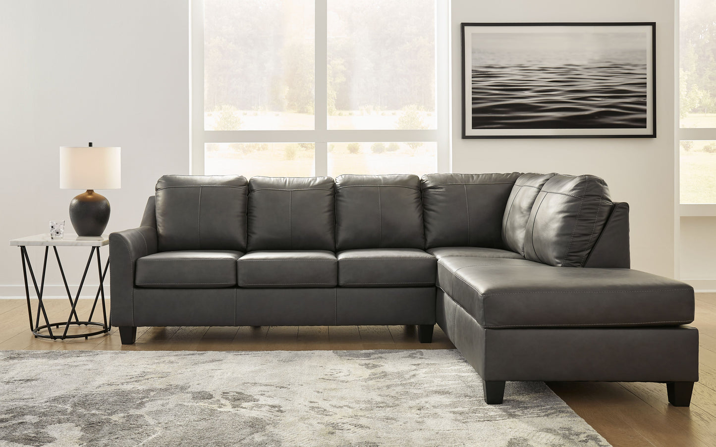 Valderno - Fog - 2-Piece Sectional With Raf Corner Chaise