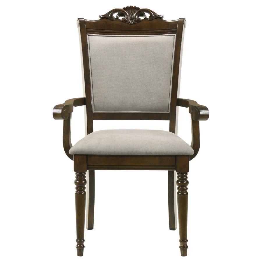 Arm Chair (Set of 2) - Gray And Chestnut