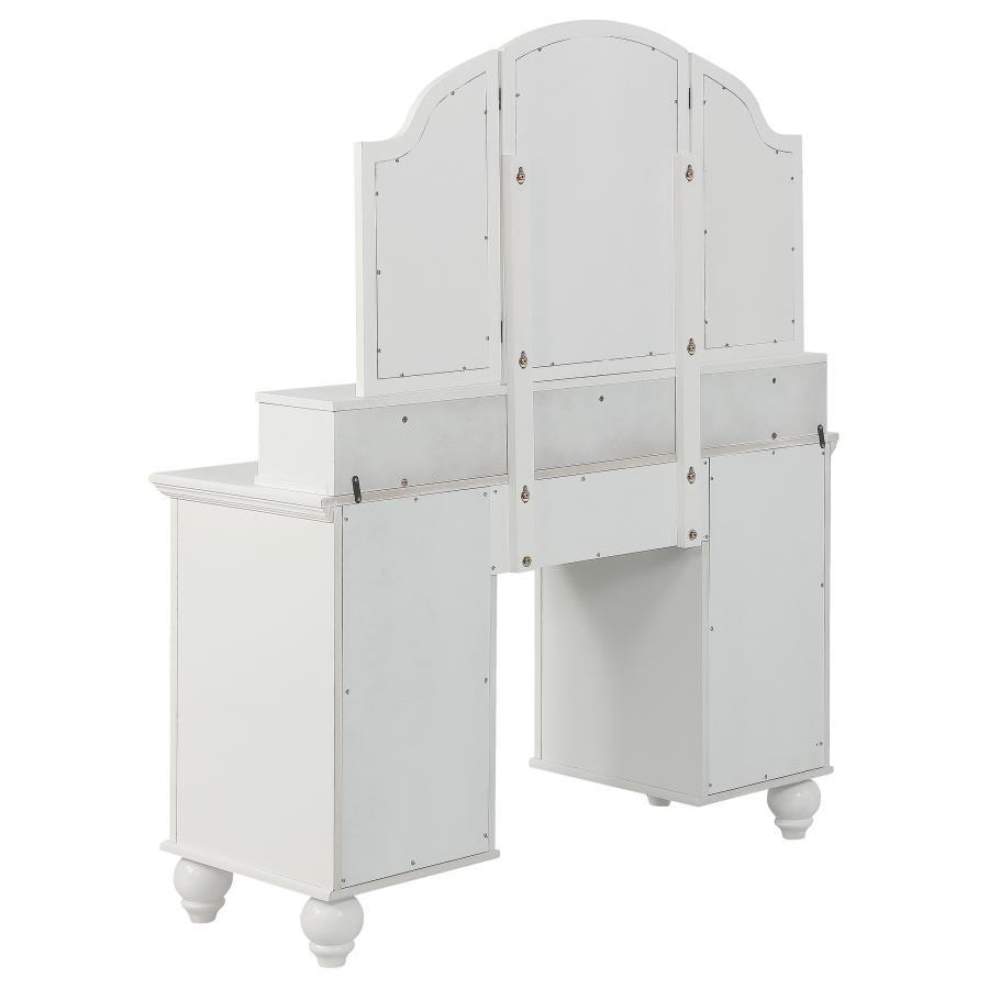 Reinhart - Reinhart 2-Piece Vanity Set - White and Beige