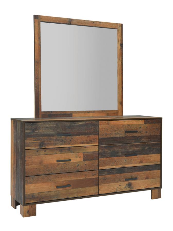 Sidney - 6-Drawer Dresser - Rustic Pine