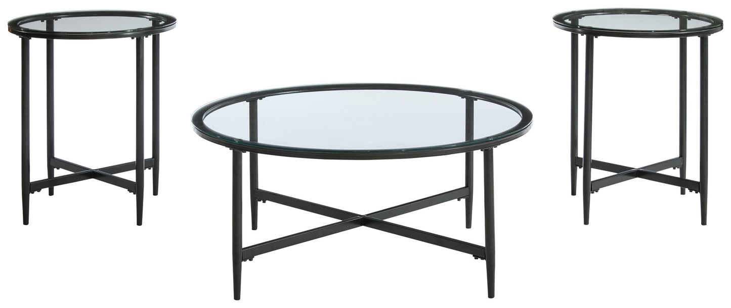 Stetzer - Black - Occasional Table Set (Set of 3)
