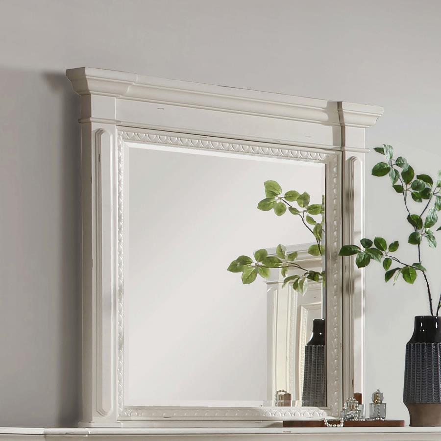 Evelyn - Rectangular Dresser Mirror - Antique White