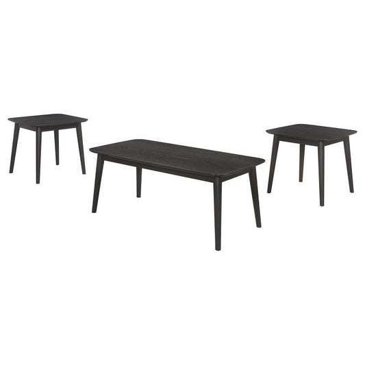 3 Piece Coffee Table Set - Black