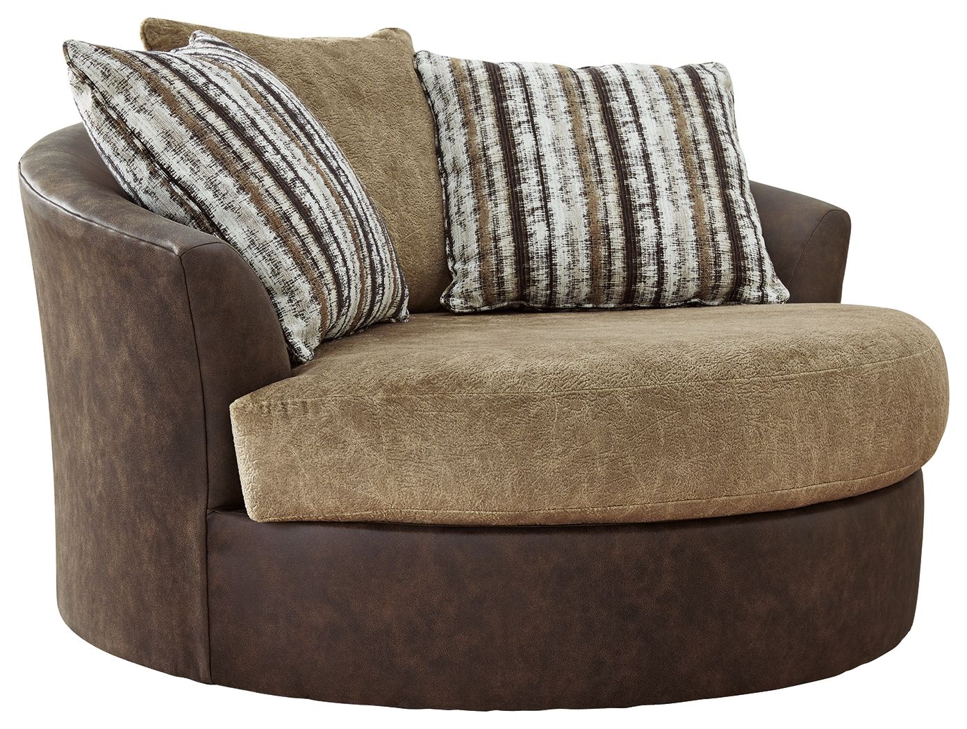 Alesbury - Chocolate - Oversized Swivel Accent Chair