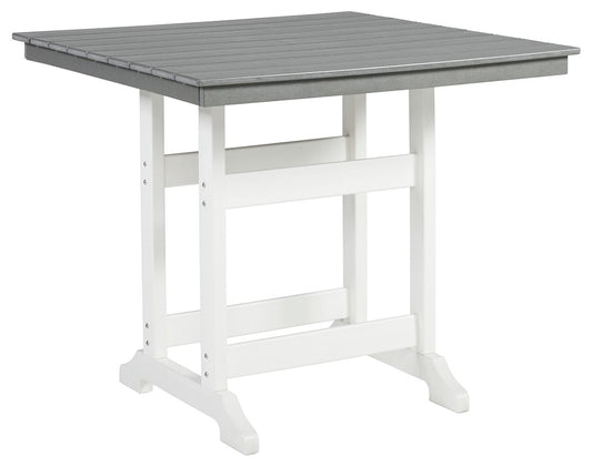Transville - Gray / White - Square Counter Tbl W/Umb Opt