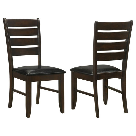 Dalila - Ladder Back Side Chairs (Set of 2) - Cappuccino And Black