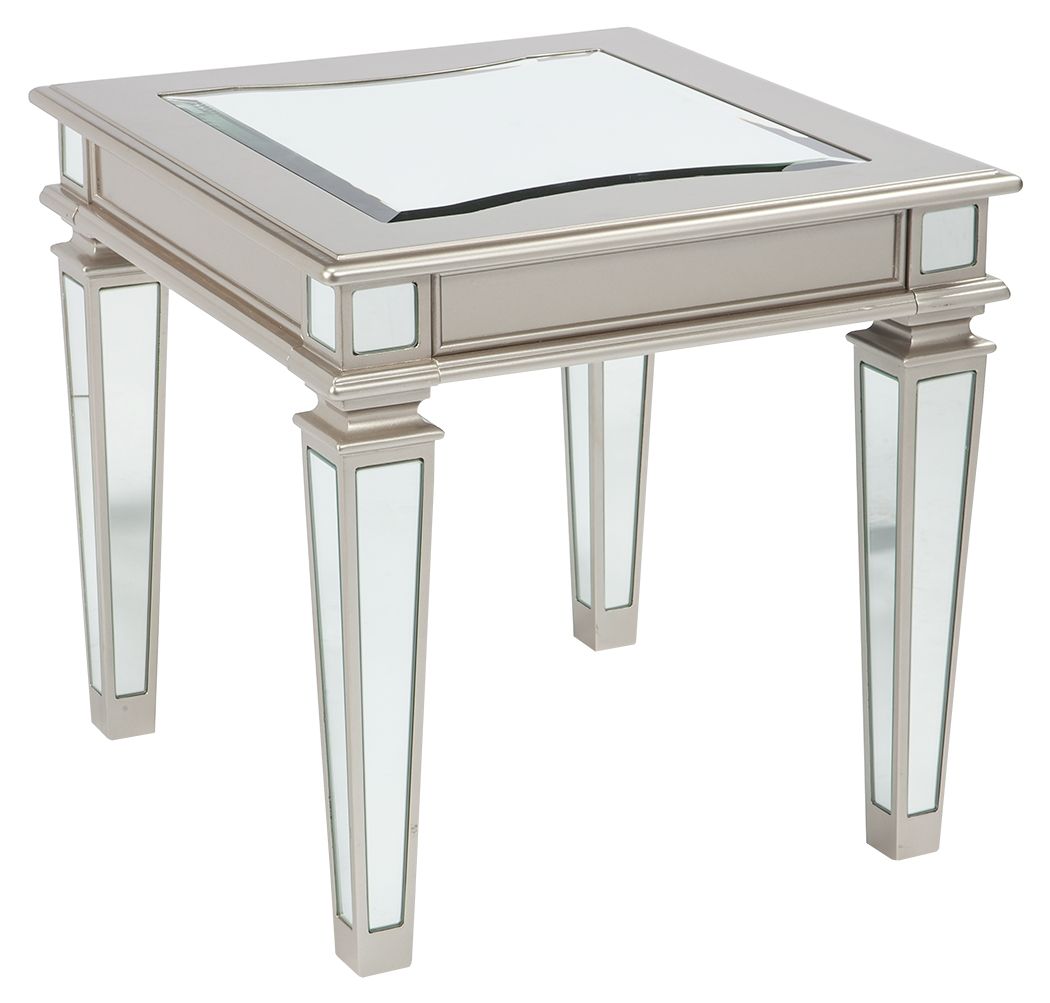 Tessani - Silver - Rectangular End Table