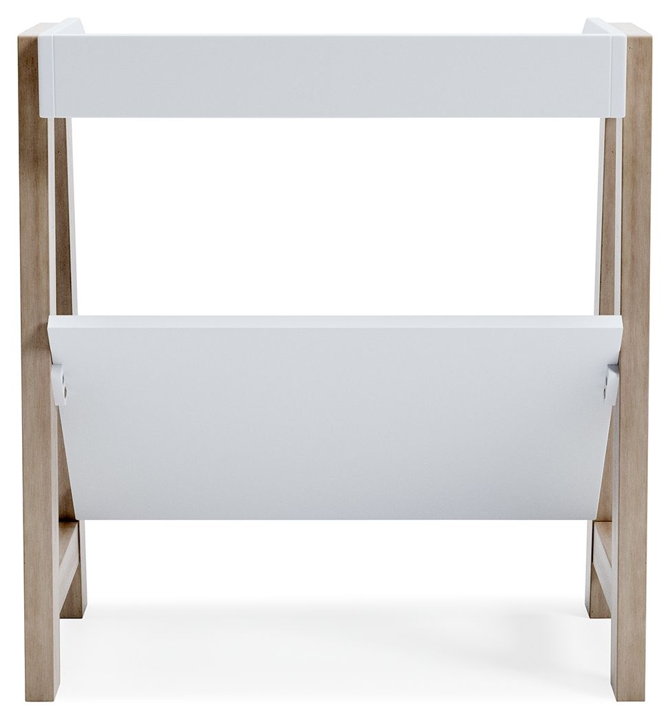 Blariden - White / Tan - Small Bookcase