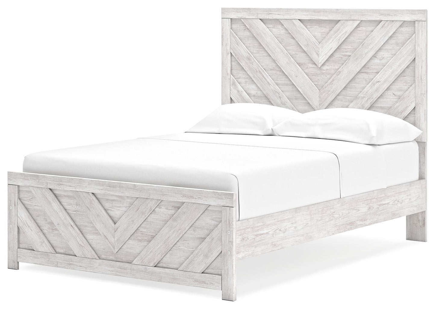 Cayboni - Whitewash - Full Panel Bed