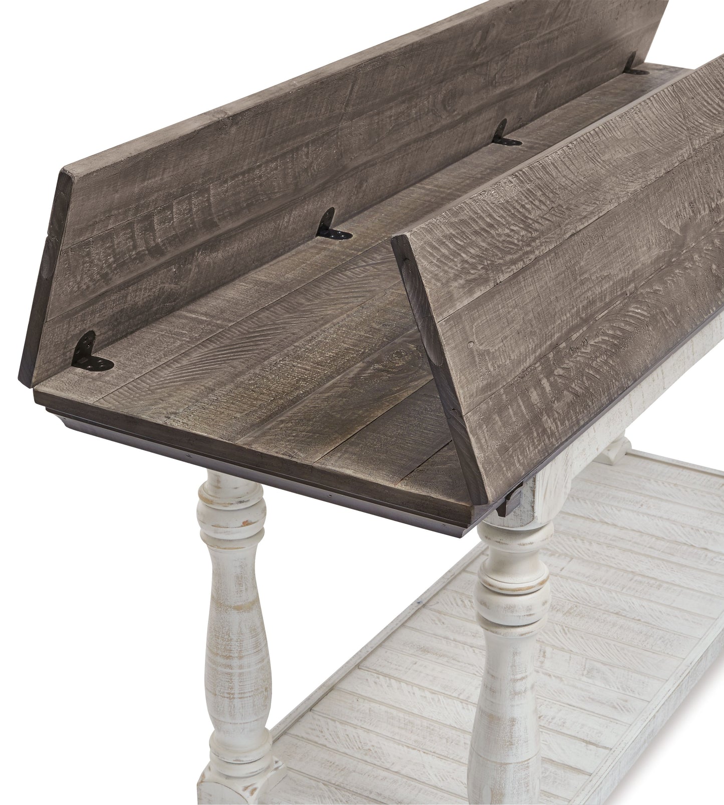 Havalance - Gray / White - Flip Top Sofa Table
