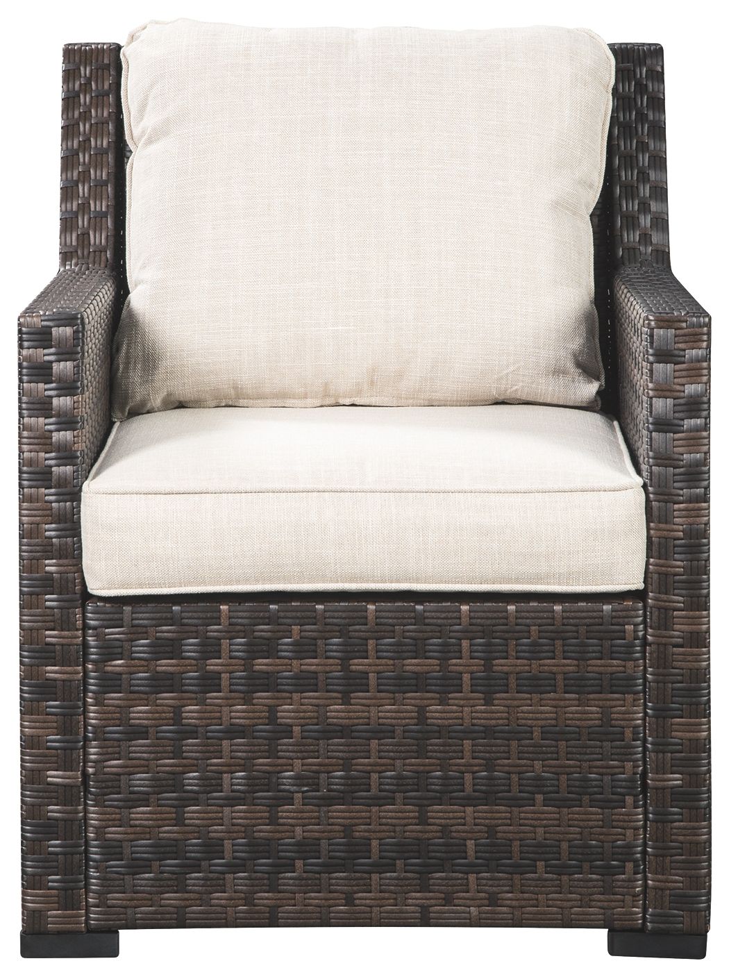 Easy - Dark Brown / Beige - Lounge Chair W/Cushion